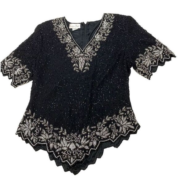 Vintage Beautiful Beaded Blouse - Picture 1 of 7